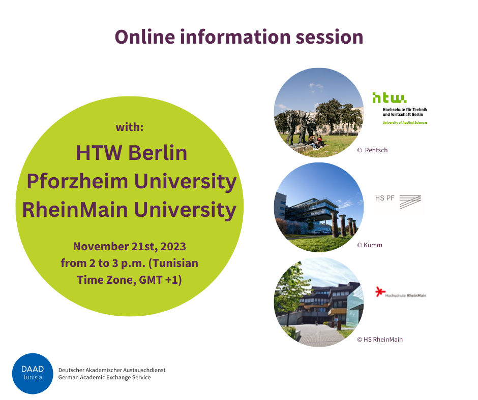 Online information session with three German universities: HTW Berlin ...
